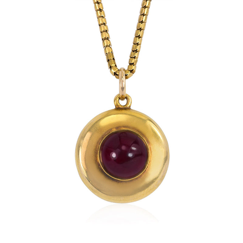 Antique gold and garnet pendant