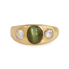 Antique cat's eye chysoberyl ring