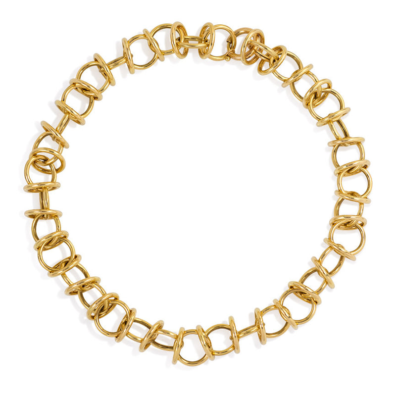 Gold open link necklace. Paloma Picasso for Tiffany & Co.