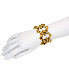 Ribbed gold link bracelet, Tiffany, Italy