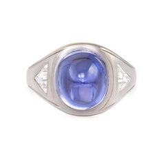 Art Deco sugarloaf sapphire ring