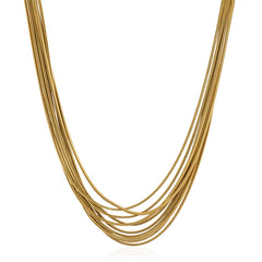 Multistrand gold necklace, France