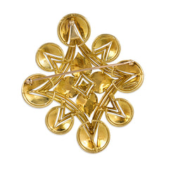 Gold abstract starburst brooch and pendant, Cartier