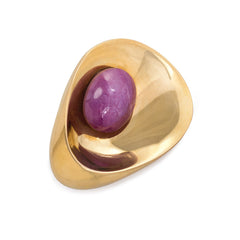 Gold and star ruby brooch, Georg Jensen