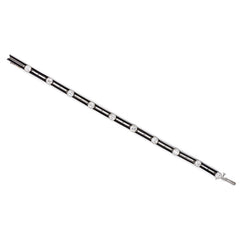 Art Deco diamond and onyx bar link bracelet