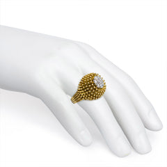 Gold and diamond anemone design cocktail ring, Cartier