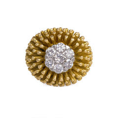 Gold and diamond anemone design cocktail ring, Cartier