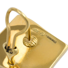 Gold and abalone square form earrings, Angela Cummings