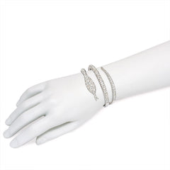 Art Deco diamond snake bracelet, France