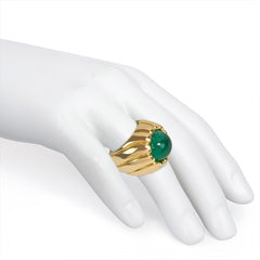 Retro gold and emerald cocktail ring, Cartier