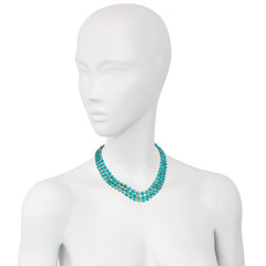 Art Deco turquoise and pearl necklace and bracelet suite, Cartier