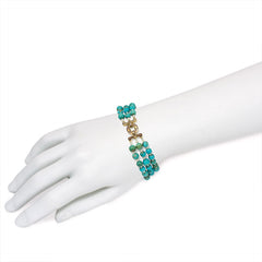 Art Deco turquoise and pearl necklace and bracelet suite, Cartier