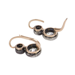 Antique diamond dormeuse earrings