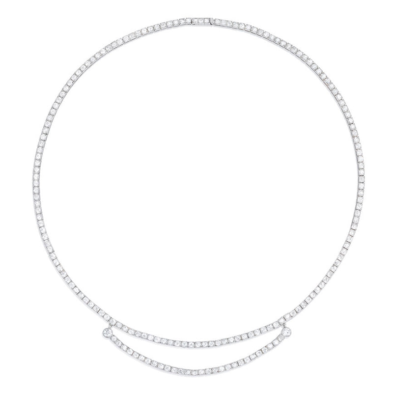 Art Deco diamond swag necklace