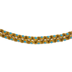 Antique cannetille gold and enamel necklace