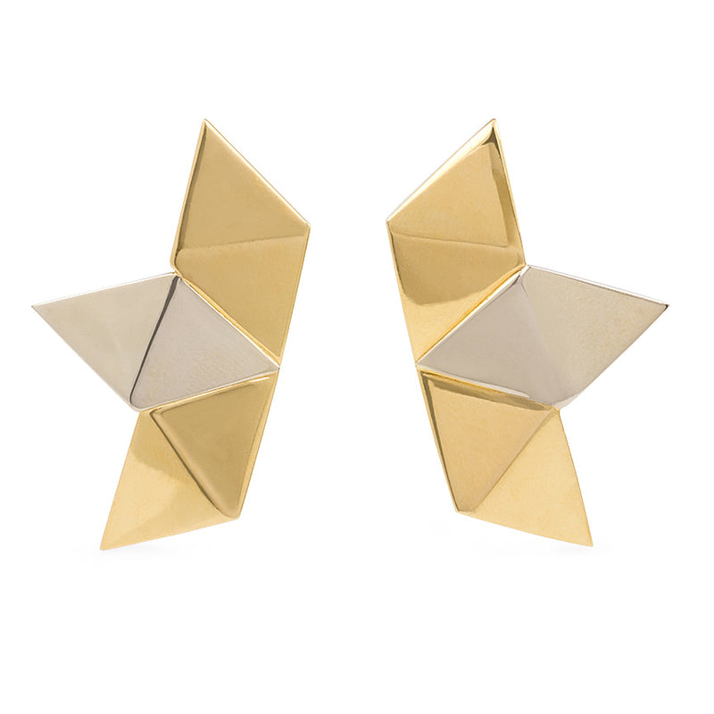 Two-color gold earrings, Gucci