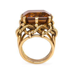 Gold and citrine cocktail ring, Boucheron