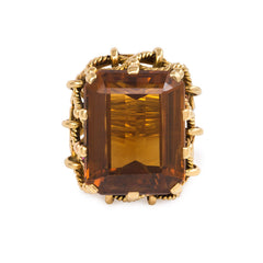 Gold and citrine cocktail ring, Boucheron
