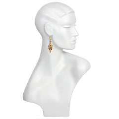 Antique enamel girandole earrings