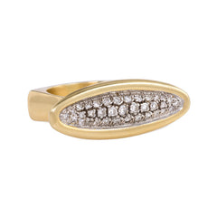 Gold and diamond oblong ring, Cartier