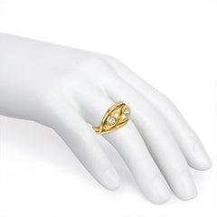 Antique diamond bypass snake ring, London