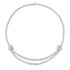 Retro diamond swag necklace