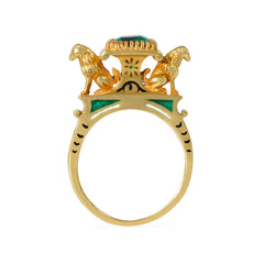 Antique gold and enamel Egyptian Revival ring
