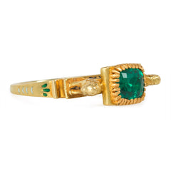 Antique gold and enamel Egyptian Revival ring