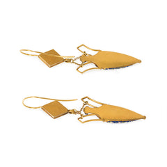 Antique micromosaic urn earrings, Vatican