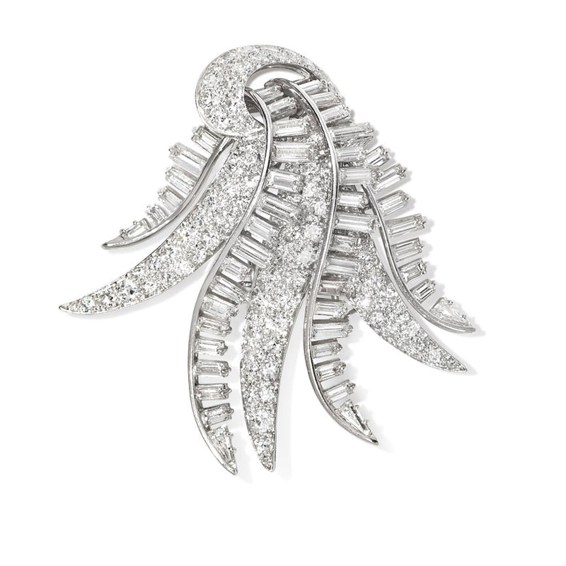 Retro diamond spray brooch