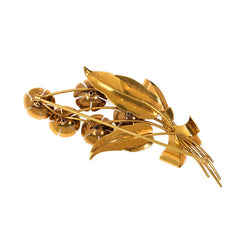 Retro gold and enamel bouquet brooch, Cartier