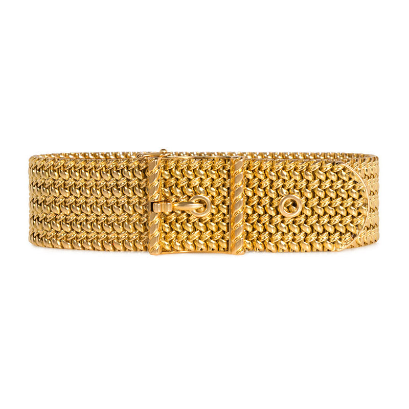 Gold buckled bracelet, Georges Lenfant