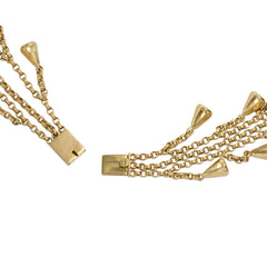 Egyptian revival gold and lapis sautoir