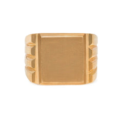 Art Deco gold signet ring, France