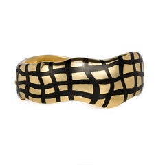 Gold and black jade cuff bracelet, Angela Cummings