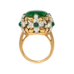 Jade, emerald and diamond cocktail ring, Tiffany & Co.