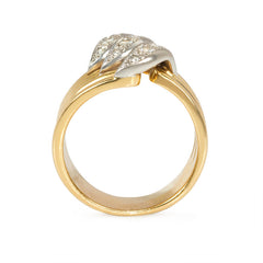 Three-row gold and diamond ring, Cartier