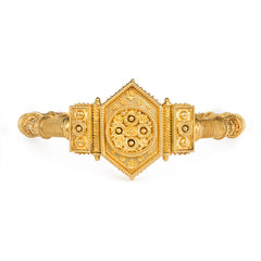 Antique Etruscan revival gold bracelet, France