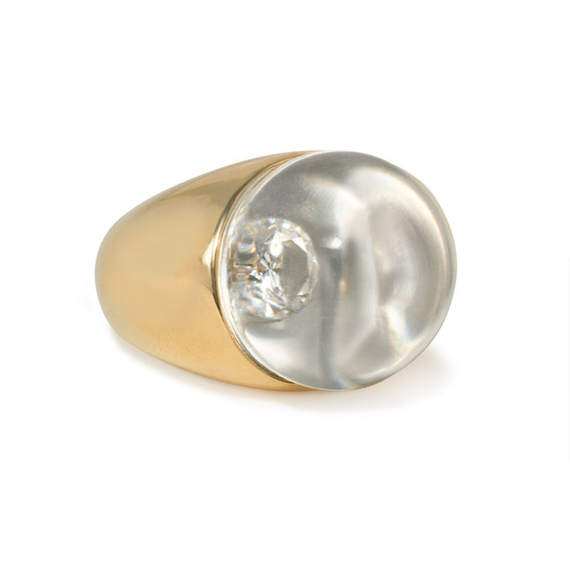 Gold, diamond, and crystal ring, Mauboussin