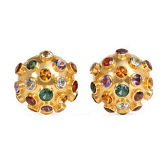 Multigem sputnik clip earrings. H. Stern