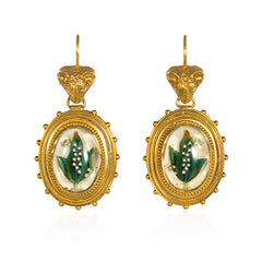 Antique gold and Essex crystal earrings