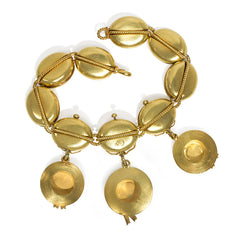 Antique gold nautical motif bracelet