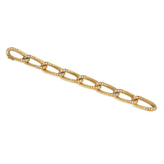 Gold and diamond curblink bracelet, France