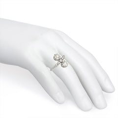 Art Deco vertical two-stone diamond ring