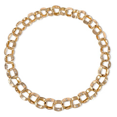 Mid-century gold and diamond link necklace, Chaumet
