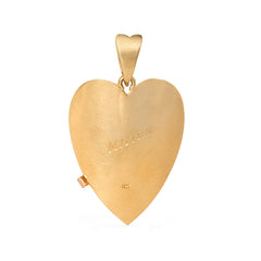 Retro gold and ruby heart pendant