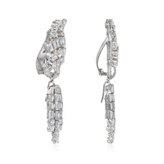 Retro diamond day-to-night pendant earrings
