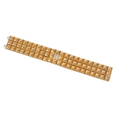 Retro rose gold pyramid link watch, Vacheron Constantin