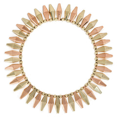 Retro two-color gold necklace, in 14k. Sparkes