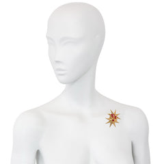 Pair of Retro gold star brooches, Cartier